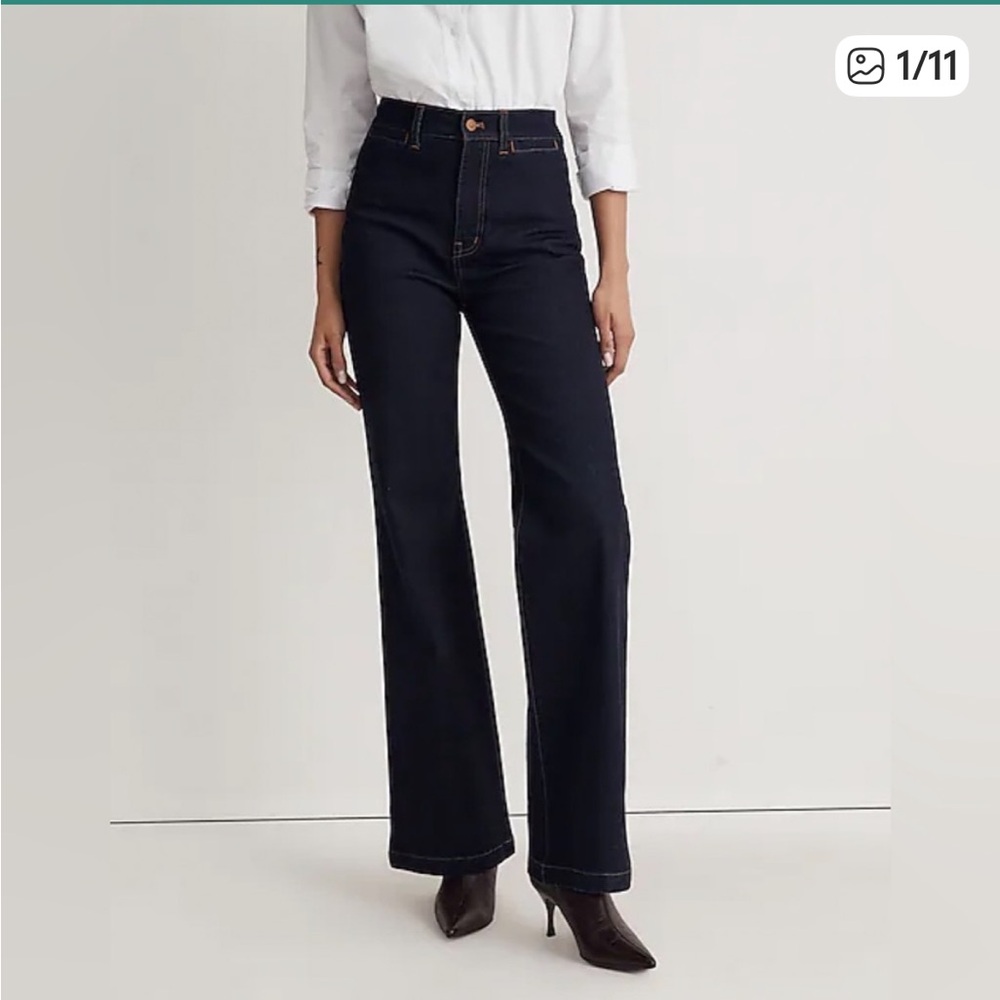 NWT Madewell High Rise Flare Dark Wash Denim Jeans, Size 26
